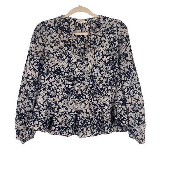 Rebecca Taylor 100% Silk Black Pink Floral Blouse sz 6 - Picture 1 of 8
